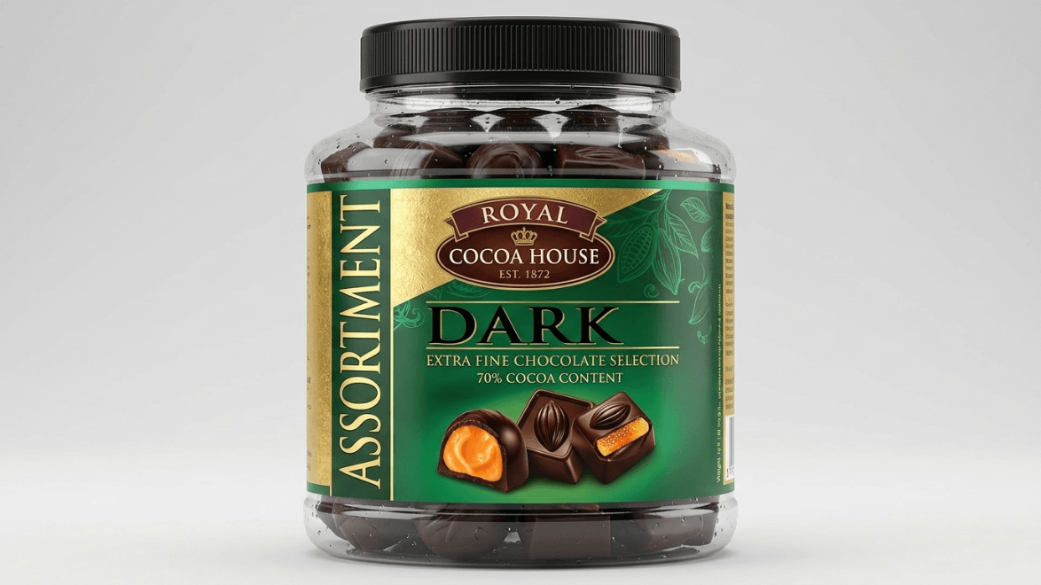 Millton Assortment Coated Dark  Chocolate 485g Jar